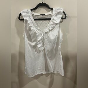 Ann Taylor Ruffle Blouse Tank Size 12